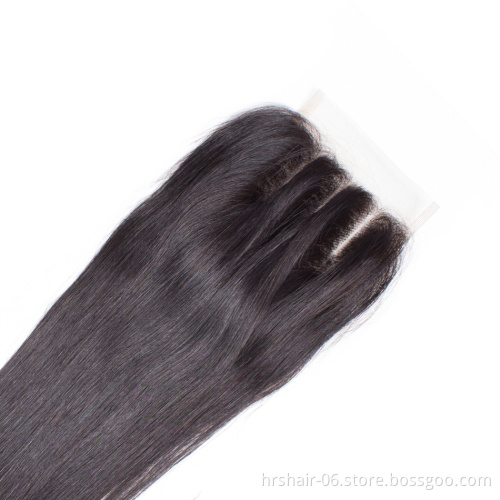 7A Malaysian virgin hair lace closure straight human hair closure, human hair bundle with closure